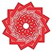 21 Inch Red Bandana 12 Pack, Red Bandana in Bulk, Party Bandanas for Men