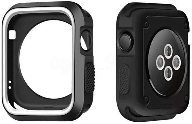 Shockproof Heavy Duty Armor Protection Case Full Edge & Corner Bumper by Tech Express for Apple Watch Series 1, 2, 3 or 4 Cellular LTE/GPS [iWatch Cover] Protective Accessories (Gray, 40mm)