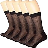 5 Pack Men's Ultra Thin Breathable Cotton Dress Socks black color 10-13