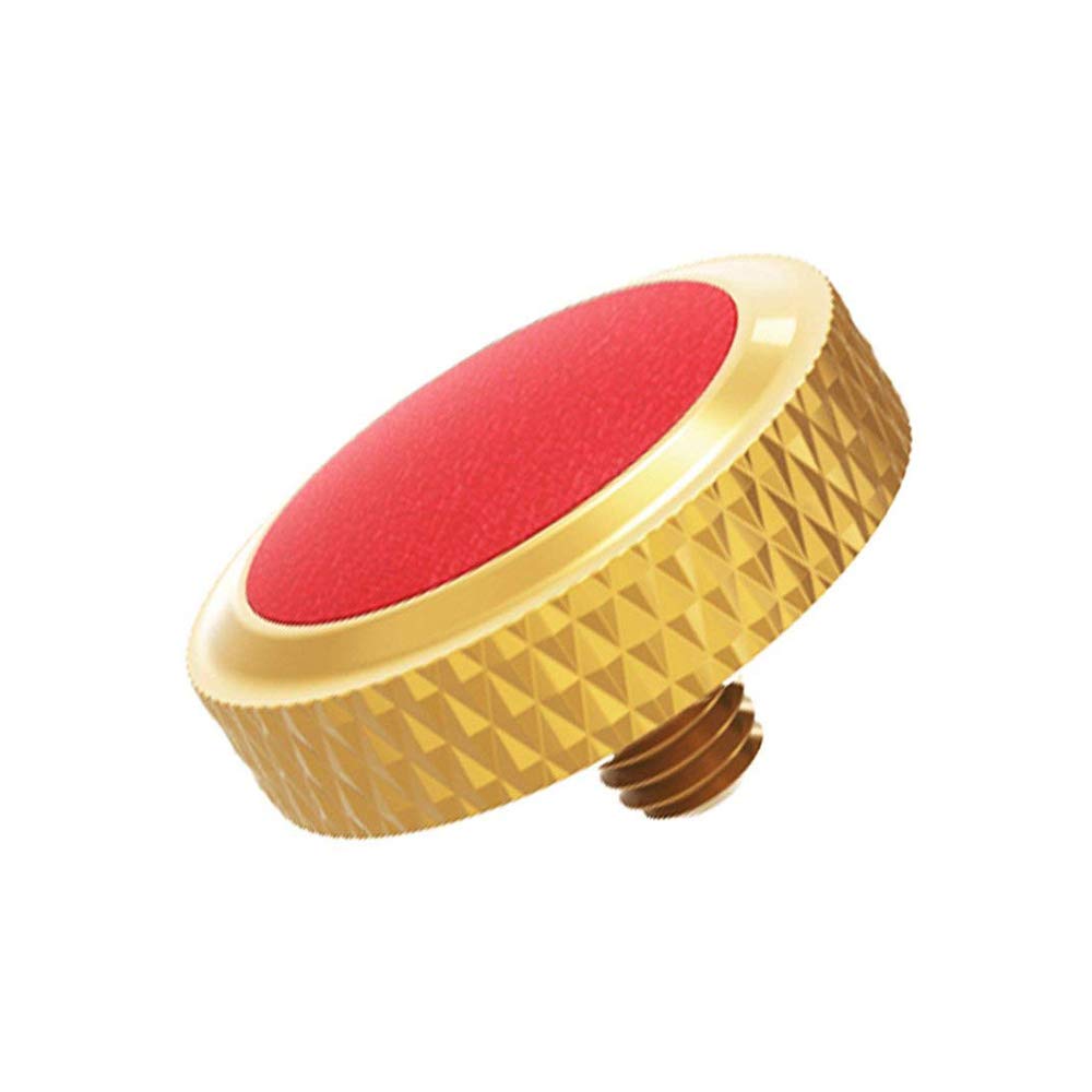 JJC SRB-DGD Red Deluxe Soft Release Button (Dark Goldenrod Plated with Red Microfiber Leather Surface)