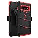 ZIZO Bolt Series for Galaxy S10 Plus Case with Kickstand Holster Lanyard - Black & Red
