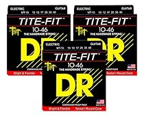 DR Strings MT-10 Medium Tite-Fit Nickel-Plated Electric Guitar Strings 3-Pack
