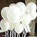 White Latex Balloons for Wedding Birthday Party Baby Shower Decor 100 Count