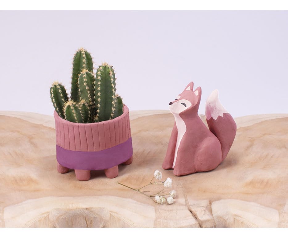 Jovi - Air Dry Modeling Clay, Set of 3 Units, 1.1lb Each, Total of 3.3 lb, No Oven Needed, Terracotta Color, Pottery Clay for Arts and Crafts Projects (P88/3)