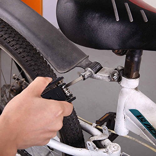 Luditek Orange Bicycle Chain Splitter Cutter Breaker and 16 in 1 Bike Repair Tool, Chain Wear Indicator Checker, Cycling Kit
