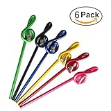 Rinastore Wood-Cased Pencils With Eraser G Clef Bent Pencil,Pack of 6 (6 Pack)
