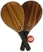 Vero Frescobol American Walnut Wood Paddleball Set, Official Balls, Neoprene Protective Beach Bag, Made in USA.