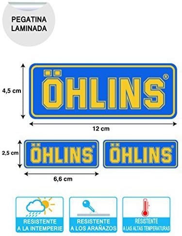 X 3 STICKER STICKER ADESIVO AUFKLEBER DECALS STICKERS OHLINS SUSPENSION MOTORRAD LAMINATE ref 1