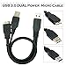 SaiTech IT 1 feet USB 3.0 Dual Power Y Shape Type A to Micro B high Speed Upto 5 Gbps Data Transfer Cable for External Hard Drives(35cm - 1Feet - 0.35M)