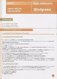 Droit spécial des sociétés