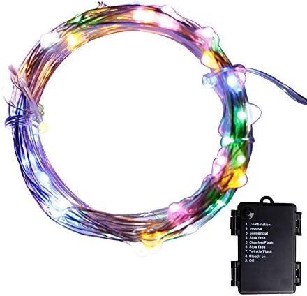 Pansdore Christmas String Lights 30 LED for Indoor Outdoor, Copper Wire,Multi Color - 8 Modes