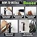 HOMEE Bike Rack Garage 1 Pack Bike Wall Mount Vertical Bike Hooks Storage System Wall Mount Bike Hanger for Garage Indoor Shed-Easy to Install Use-Heavy Duty Holds up to 65 lb with Screws