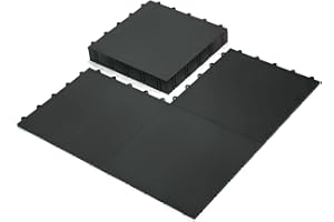 InOut Flooring 15 Green Tiles - High Durability Colored Flooring Tiles - Interlocking Versatile Training Surface - Roller Skate Derby Indoor&Outdoor, Dance Floor Tiles, Basketball Tiles, Sports Floor