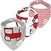 CuteOn Baby Drool Bibs | 3-Pack Super Absorbent Cotton | Unisex Baby Gift - 26 Red Tractor