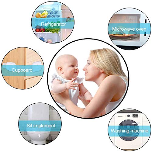 Child Safety Strap Locks（8 Pack）,Strong Adhesive Child Locks for