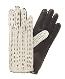 Fratelli Orsini Women's Crochet and Leather Driving Gloves Size 8 Color Dark Brown