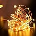 MythGeek 33ft 10-Meter 100leds Copper Wire LED Starry Novelty String Lights , AA Battery Powered LED Decor Rope Flexible lights for Seasonal Decorative Christmas Holiday Wedding Home Party (Warm White)