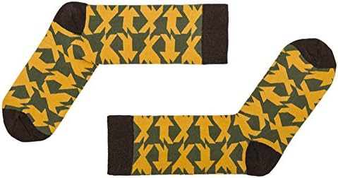 Sammy Icon Women's Cuadricula Yellow designer socks One Size Multicolorured