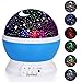 Sunnest Star Projector, Night Lights for Kids, Rotating Baby Night Lighting Lamps, 4 LED Bulbs 8 Modes with 3.2FT USB Cord for Baby/Children/Kids