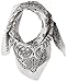 Zanheadgear Premium Bandanna, 100% Cotton, White Paisley