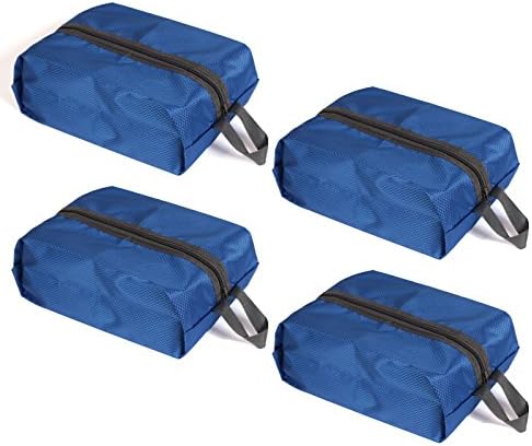 Lweisty 4 PCS Travel Organizer Shoe Bags Portable Waterproof Nylon Storage With Zipper Closure For Men &amp; Women (Blue)