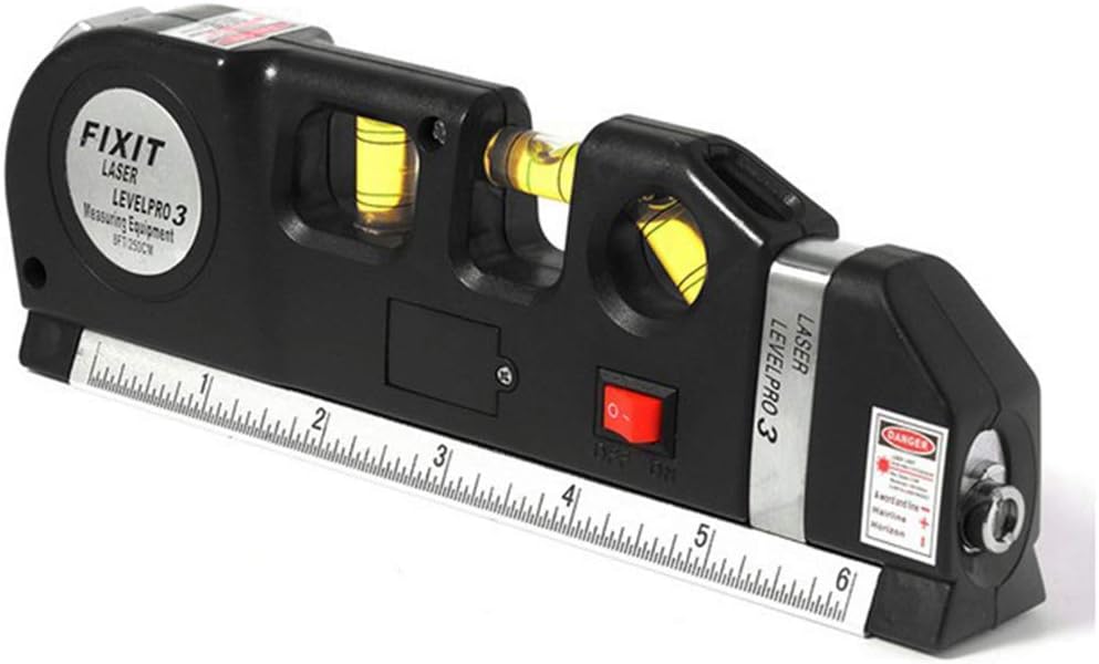 Self Leveling Multipurpose Light Measure Line With 2.5m/8ft Measuring Tape Ruler