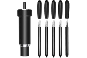 WANTY 5Pcs Premium Fine Point Blade Compatible with Cricut Maker 3/Maker/Explore 3/Explore Air 2/Air/One/Venture, Fine Point Blade Housing for Most Light Materials (Black)