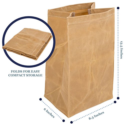 Waxed Canvas Reusable Lunch Bag