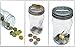 THINKCHANCES Rustic Galvanized Metal Coin Slot Piggy Bank Lid Inserts for Mason Jar (6 Pack, Regular Mouth)