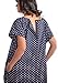 Designer Hospital Maternity Gown (L/XL, Navy Polka Dot)