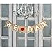 Burlap We Love Dad Banner Garland | Rustic Fathers Day Decorations | Fathers Day Gift from Son and Daughter | Fathers Day Party Supplies Family Photo Props