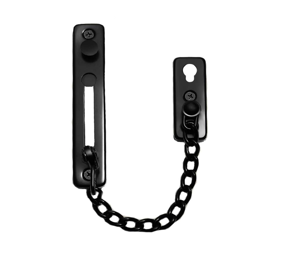 NELXULAS Security Door Chain 304 Stainless Steel Casting Door Surface-Mounted Lock Brushed Finish (C Style)