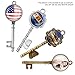 Accmor 20 Pcs Vintage Skeleton Keys Pendant Trays with 20 Pieces Glass Dome Tiles Cabochon, Pendant Bezel Blank for Crafting DIY Jewelry Making, Totally 40 Pieces