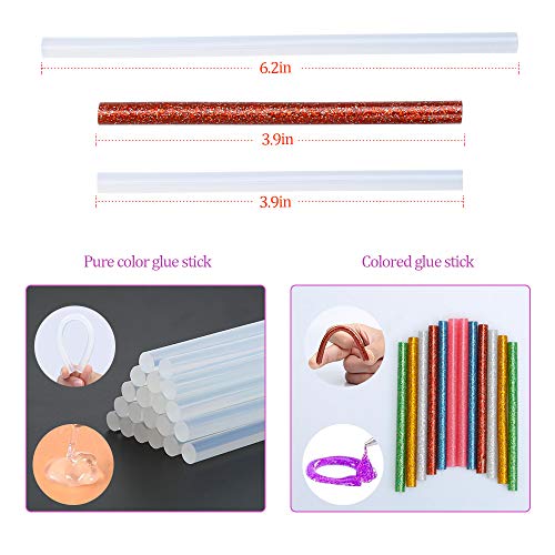 E.Durable Mini Glue Gun Tool Kit Kids Friendly with Glue Sticks for School Projects, DIY Crafts, Delicate Items Like Foam, Thermocal, Floral, etc (30W)