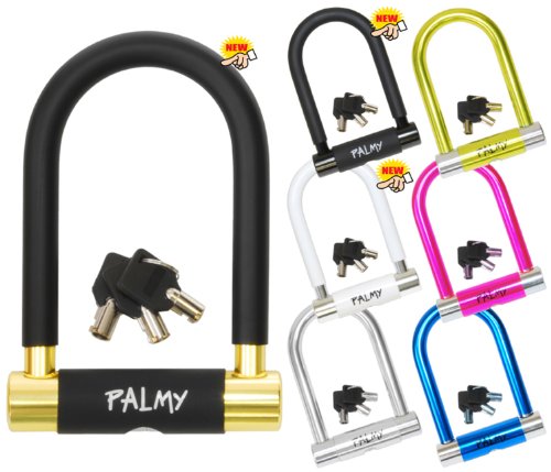 Palmy Mini Aluminium U-lock (5.1" X 2.95") Black/gold - Thumbnail 3