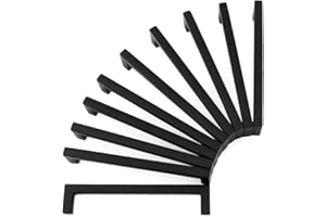 KOOFIZO Solid Square Bar Cabinet Handle - Black Furniture Pull, 5 Inch/128mm Screwhole Distance, 10-Pack for Kitchen Cupboard Door, Bedroom Dresser Drawer, Bathroom Wardrobe Hardware