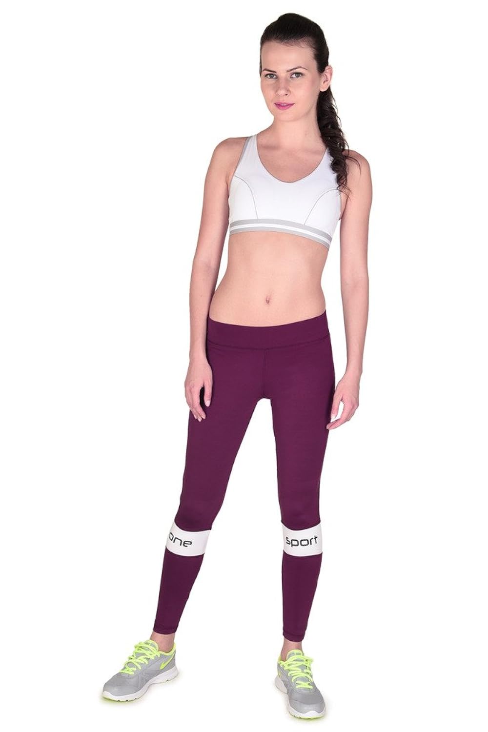 onesport women's polyester spandex jersey wine tights(onsp30wn-p)