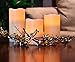 Flameless Battery Operated LED Flickering Light Candle with Remote. Set of 3 Pillar Shaped Candles. Create Your New Environment Now.