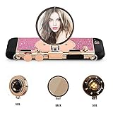 iPhone 7 Case,NUTK 3D Cool Camera Design Case TPU+Cute Silicone Cover Rotatable Holder Stand Case with Selfie Fill-in Light,Mirror,Long Strap Rope,Gift for Girls Womens(Moderate Hardness).Pink