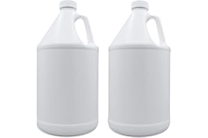 HAVENLAB Plastic Jug 2 Pack - Gallon Storage Containers with Cap and Reusable Leakproof Plug for Residential, Commercial, Industrial Grade Liquids - Durable - Mouth Thread Fits Most Pumps