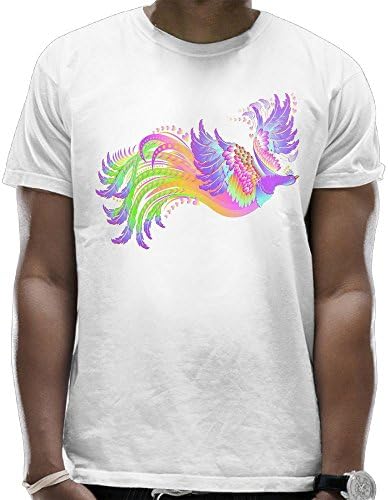 Crystal Phoenix colorful Men's Combed and Rounded Collar T Shirt