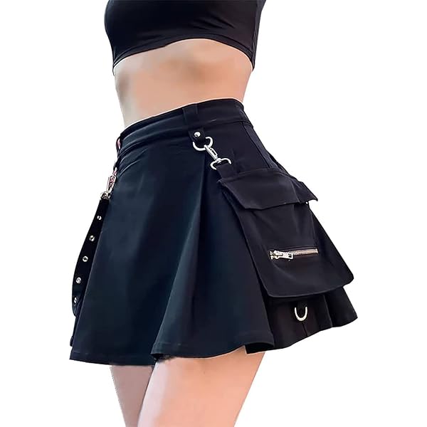 HYKE　RANDOM PLEATED SKIRT　BLACK Off-White - Pleated asymmetrical skirt black - The Corner