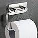 Kabter Toilet Paper Holder Wall Mount 3M Self Adhesive, Brushed Stainless Steel