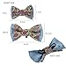 Blueberry Pet 4 Patterns Paisley Print Handmade Detachable Bow Tie Dog Collar in Navy Blue, Medium, Neck 14.5
