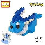 LNO Anime Pokemon Vaporeon Nano Block Diamond Mini Building Toys Pocket Monster
