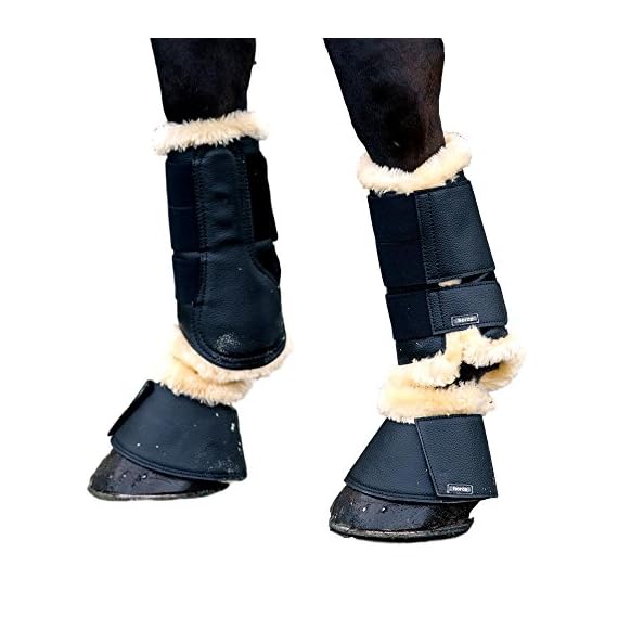 Horze-Horse-Signature-Bell-Boots-Schwarz-BL-Medium