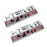 2pcs B184 HEMI 5.7 LITER Emblem Decal Badge Sticker Dodge Charger Ram 1500 Challenger Jeep Grand Cherokee