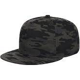 Lids Blank Dime Adjustable Snapback Hat &ndash; Flat Bill Hat for Men &amp; Women &ndash; Comfortable Fit, Premium Everyday Style Black Camo