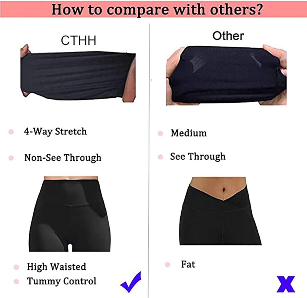 Black Leggings for Women-High Waisted Soft Tummy Control Workout Yoga Pants-Plus Size&Warm: Clothing