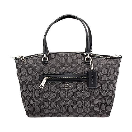 COACH Women's Signature Prairie Satchel Sv/Black Smoke/Black1 One Size